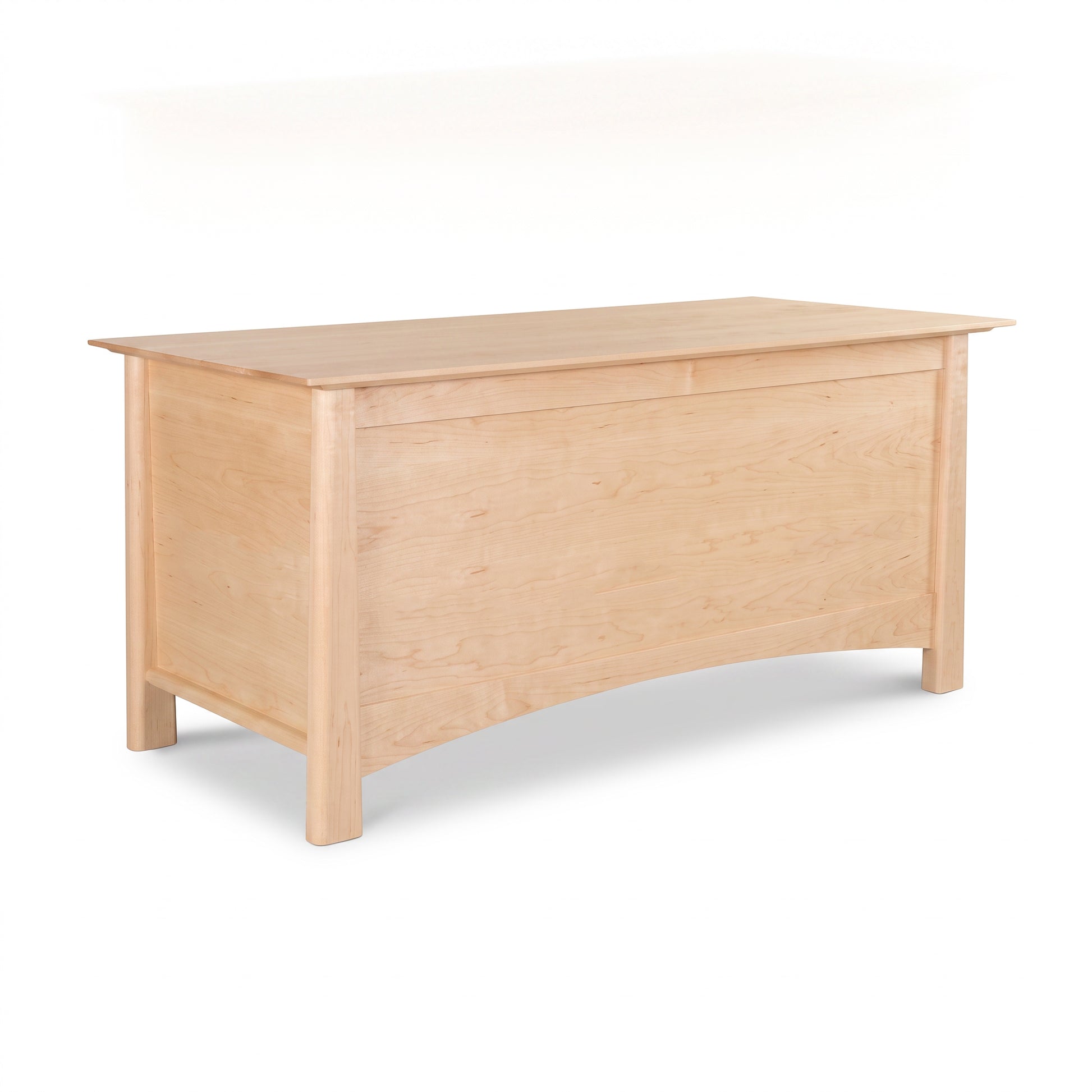 Cherry Moon Blanket Chest by Maple Corner Woodworks, showcasing handcrafted Vermont quality in solid cherry wood.