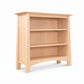 Cherry Moon Bookcase by Maple Corner Woodworks, handcrafted in Vermont, features three solid wood shelves and an open back for a modern look.