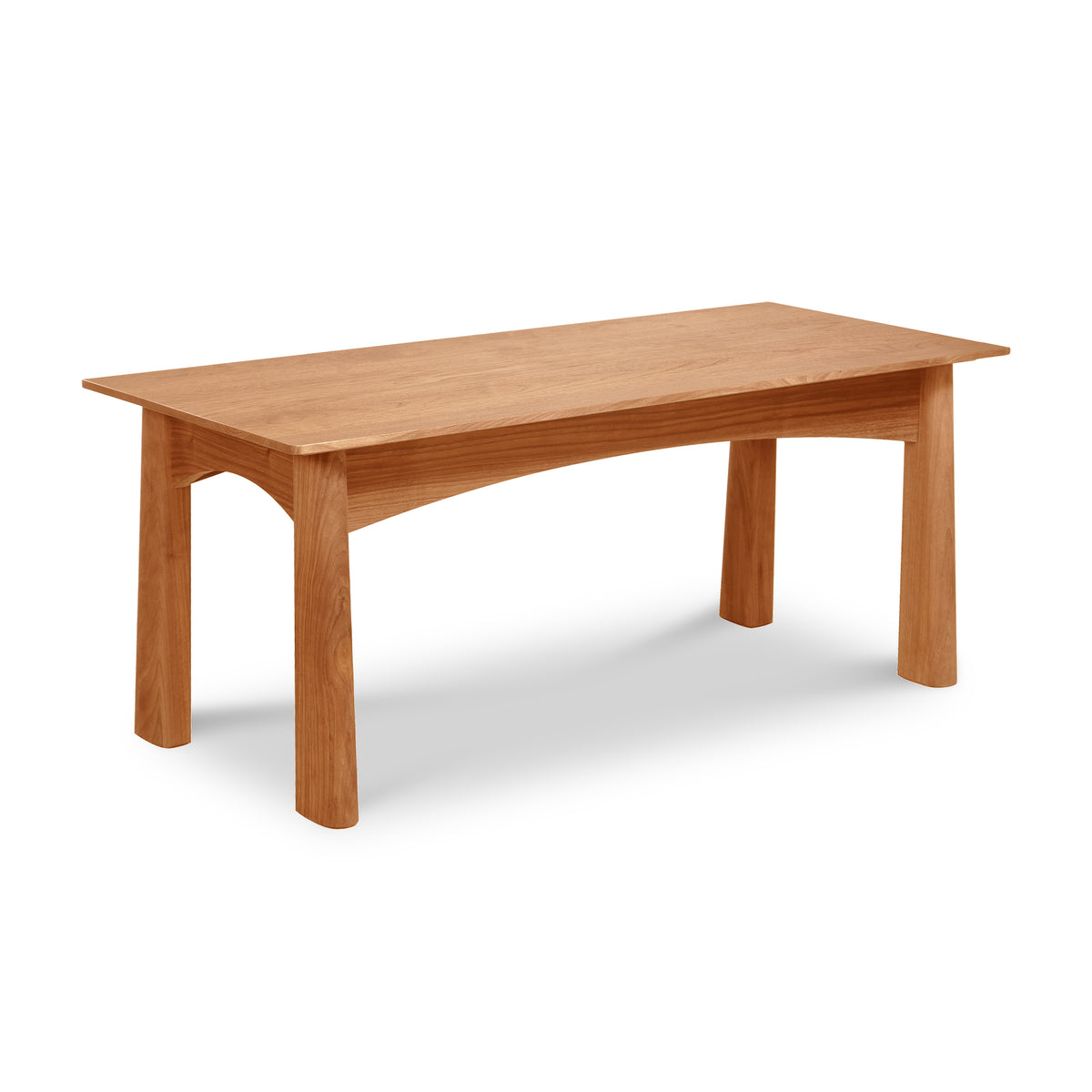 Handcrafted Maple Corner Woodworks Cherry Moon Coffee Table featuring a rectangular design, smooth top, and four sturdy legs.