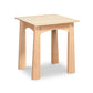 Cherry Moon End Table by Maple Corner Woodworks, handcrafted in Vermont from natural cherry wood with a light finish, featuring a simple square design.