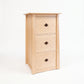 Cherry Moon File Cabinet in natural maple by Maple Corner Woodworks with three drawers and natural walnut drawer pulls, handcrafted American furniture.