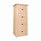 Cherry Moon File Cabinet by Maple Corner Woodworks featuring four solid wood drawers with metal pulls, handcrafted in Vermont.