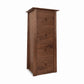 Cherry Moon File Cabinet by Maple Corner Woodworks with four drawers and round cutout handles, crafted in solid wood with a sleek, modern design.