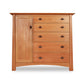 An eco-friendly Cherry Moon Gent's Chest of drawers with two drawers from Maple Corner Woodworks.