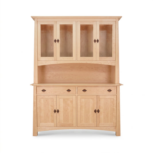 Cherry Moon Large China Cabinet by Maple Corner Woodworks with glass doors, open shelf, and drawers crafted for stylish, functional kitchen storage.