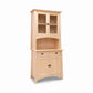 Cherry Moon Small China Cabinet by Maple Corner Woodworks featuring glass doors and open shelf, finely crafted in solid wood, American made.