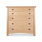 Cherry Moon Wide 5-Drawer Chest by Maple Corner Woodworks featuring superior craftsmanship and elegant cherry wood design.
