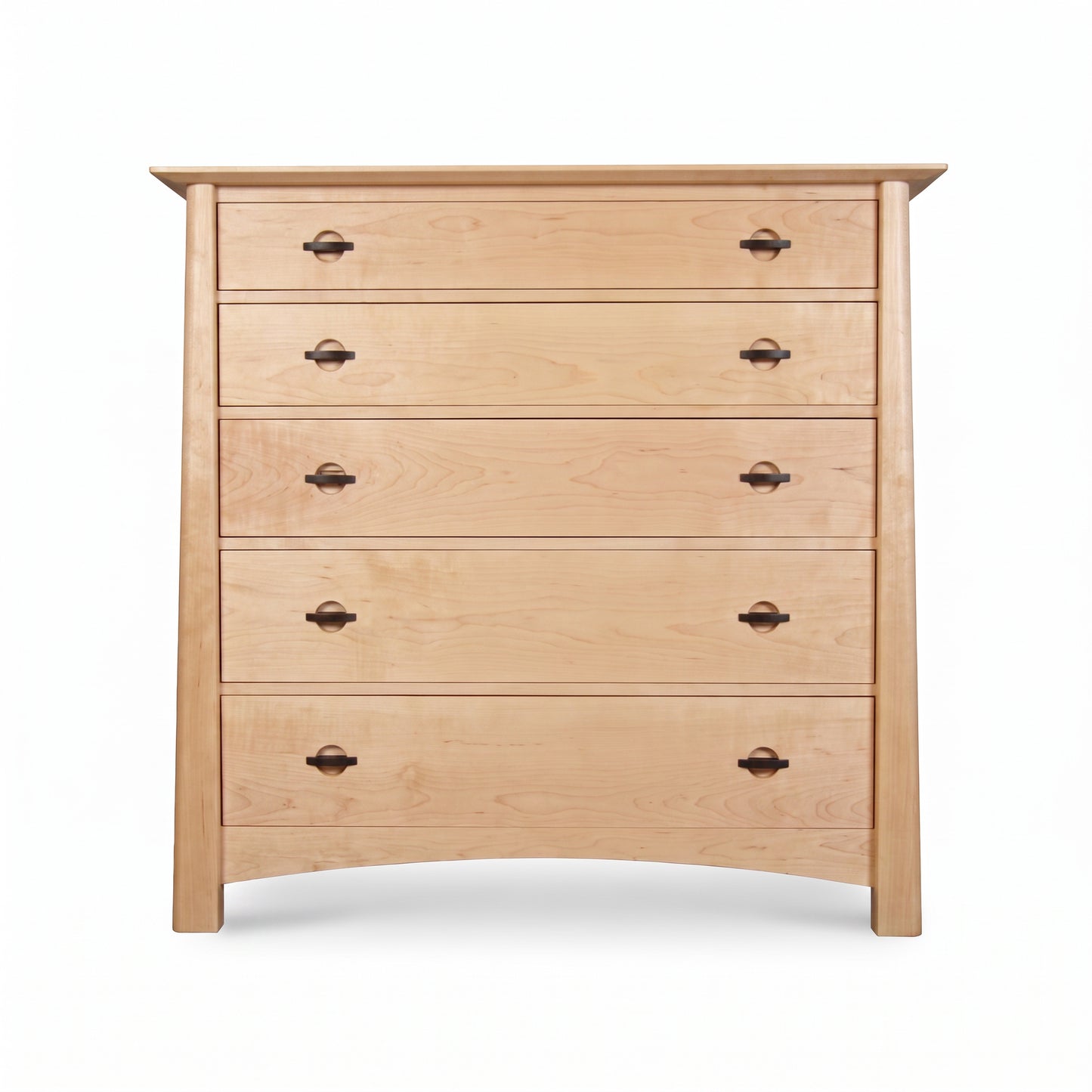 Cherry Moon Wide 5-Drawer Chest by Maple Corner Woodworks featuring superior craftsmanship and elegant cherry wood design.