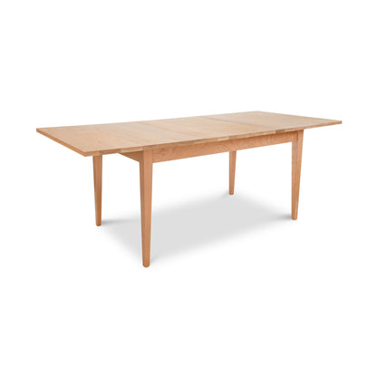 Classic Shaker Butterfly Extension Table by Lyndon Furniture in solid wood, featuring a center butterfly leaf and four tapered legs.