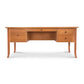 A Large Wood Flare Leg Executive desk crafted from sustainable harvested woods, featuring two drawers for storage by Lyndon Furniture.