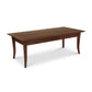 A Lyndon Furniture Classic Shaker Flare Leg coffee table with a wooden top and legs.