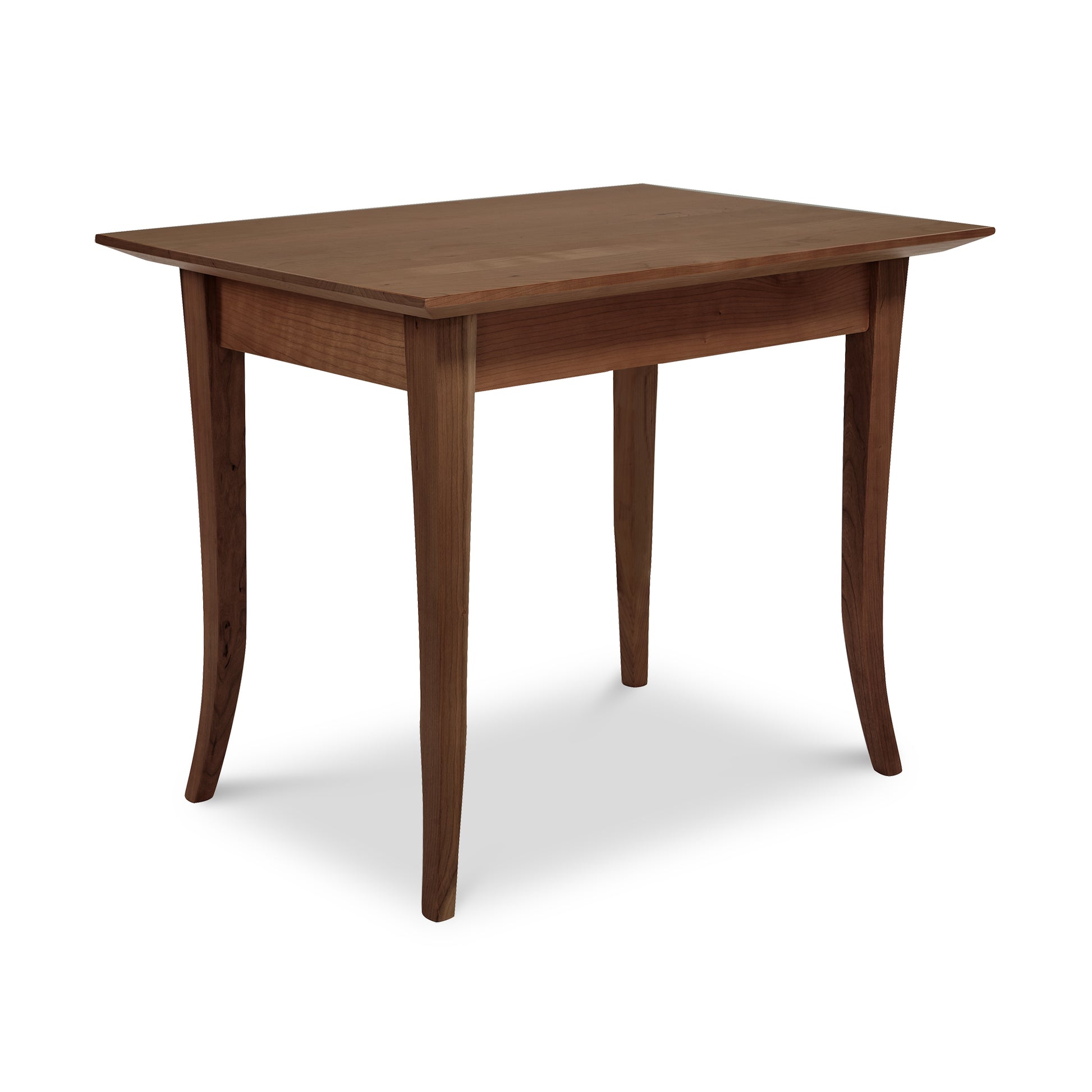 A Classic Shaker Flare Leg End Table by Lyndon Furniture, with a solid wood top and legs.