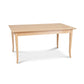 Classic Shaker Flare Leg Solid Top Table by Lyndon Furniture, showcasing four curved legs and elegant design, handcrafted in America.