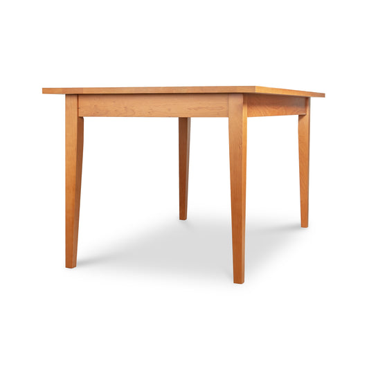 Classic Shaker Solid Top Dining Table by Lyndon Furniture with four straight legs and a rectangular wood top, handcrafted in Vermont, American-made quality.