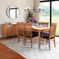 Lyndon Furniture Classic Shaker Solid Top Dining Table with six matching chairs and sideboard, showcasing fine American craftsmanship.