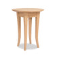 Lyndon Furniture Classic Shaker Round Flare Leg End Table with four curved solid wood legs, expertly crafted in Vermont, American made quality.