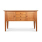 Classic Shaker Small Buffet by Lyndon Furniture with two cabinets and three drawers, showcasing Vermont-inspired handmade craftsmanship.