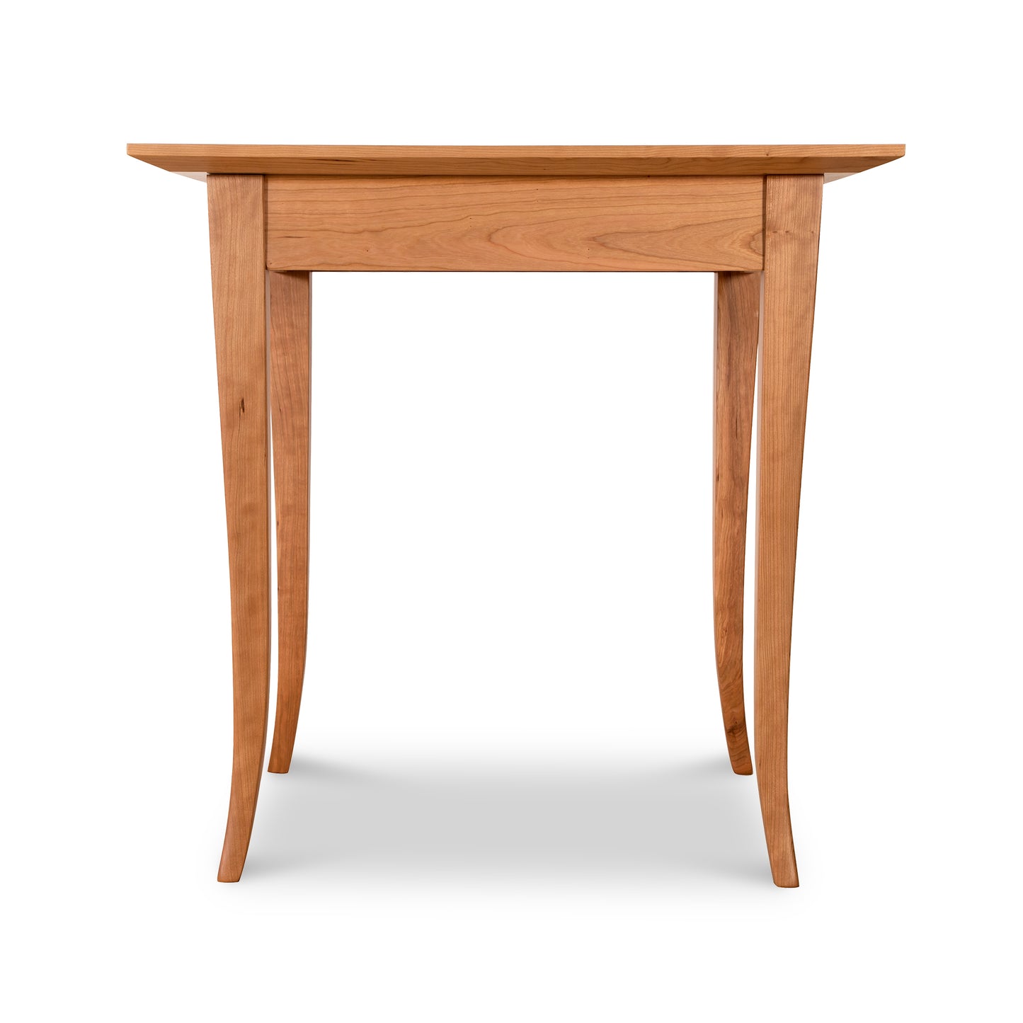 A Classic Shaker Flare Leg Square Solid Top Table crafted from hardwoods, made by Lyndon Furniture.