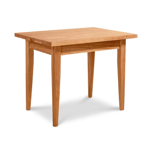 Classic Shaker End Table by Lyndon Furniture with a smooth natural wood finish and four straight legs, showcasing expert Vermont craftsmanship.