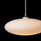 Clouds Low Voltage Mini Pendant by Hubbardton Forge featuring a round white shade and metal rod, showcasing elegant, modern lighting design.