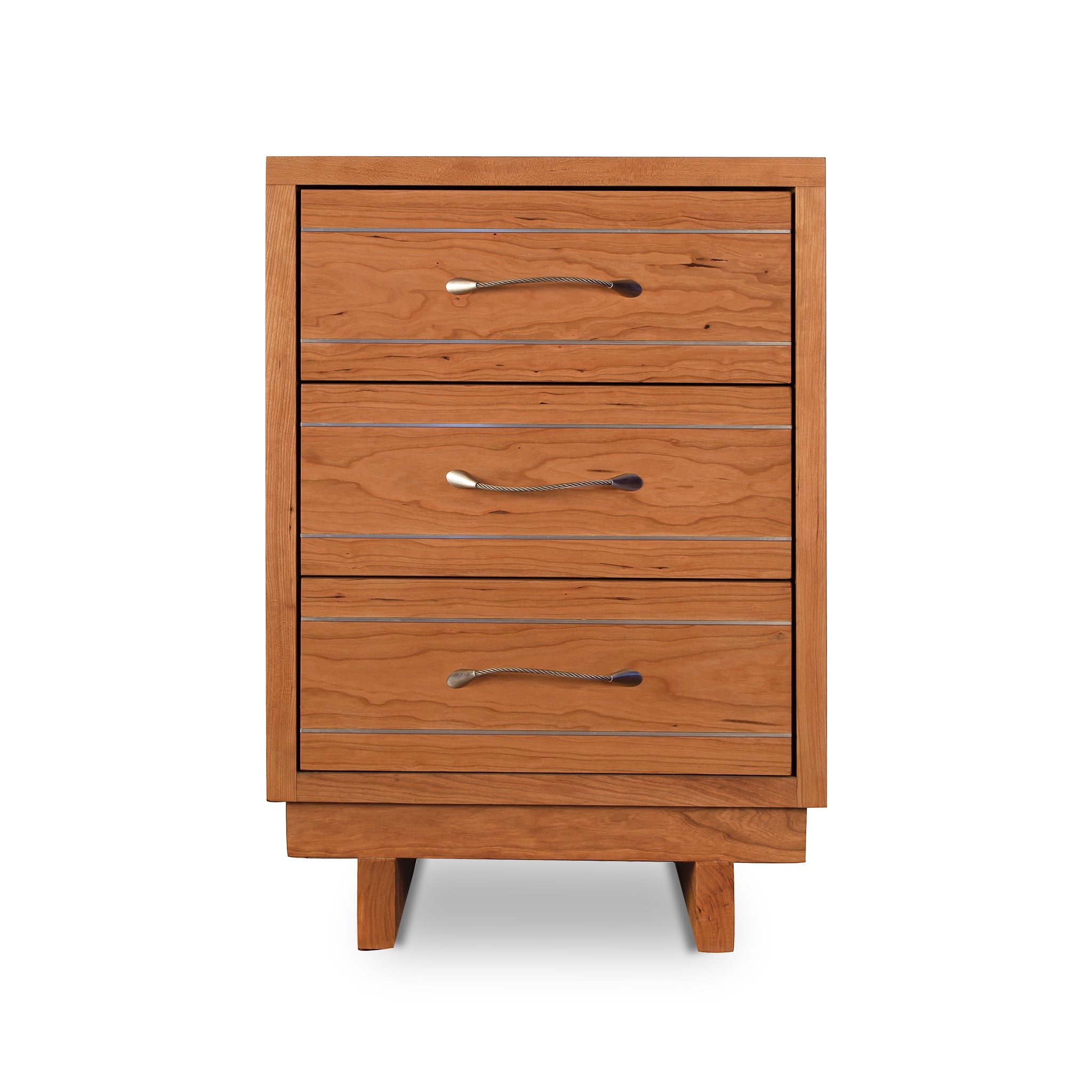 Contemporary Cable 3-Drawer Nightstand - Thumbnail 3