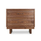 Contemporary Cable 2-Drawer Chest by Vermont Furniture Designs in solid wood with sleek metal handles, showcasing American craftsmanship.