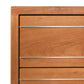 Contemporary Cable 9-Drawer Dresser by Vermont Furniture Designs, showcasing fine craftsmanship and sleek metal handles on the top left corner drawer.
