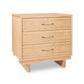 Contemporary Cable 3-Drawer Chest by Vermont Furniture Designs, featuring unique cable pulls and a sturdy base, crafted from quality hardwood.