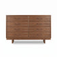 Contemporary Cable 8-Drawer Dresser in walnut by Vermont Furniture Designs, handcrafted with a minimalist, American made design.