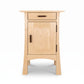 Contemporary Craftsman 1-Drawer Nightstand with Door by Vermont Furniture Designs, showcasing modern, American-made craftsmanship in solid wood.