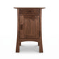 Contemporary Craftsman 1-Drawer Nightstand with Door by Vermont Furniture Designs, handcrafted solid wood, American made, modern bedroom furniture.