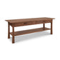 Contemporary Craftsman Console Coffee Table by Vermont Furniture Designs with arts and crafts style, two drawers, and a lower shelf.