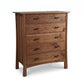 Contemporary Craftsman 5-Drawer Chest by Vermont Furniture Designs in eco-friendly hardwood, American made, elegant storage solution.