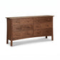 Contemporary Craftsman 6-Drawer Dresser by Vermont Furniture Designs with simple handles and solid wood construction, American made.