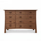 Contemporary Craftsman 8-Drawer Dresser by Vermont Furniture Designs, handcrafted in America, featuring solid wood and fine craftsmanship.