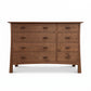 Vermont Furniture Designs Contemporary Craftsman 8-Drawer Dresser featuring a smooth finish and quality craftsmanship in solid wood.
