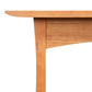 Vermont Furniture Designs Contemporary Craftsman Lamp Table with smooth natural finish and detailed wood grain, American made quality.