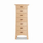 Contemporary Craftsman 7-Drawer Lingerie Chest in cherry by Vermont Furniture Designs, featuring simple handles and expert American craftsmanship.