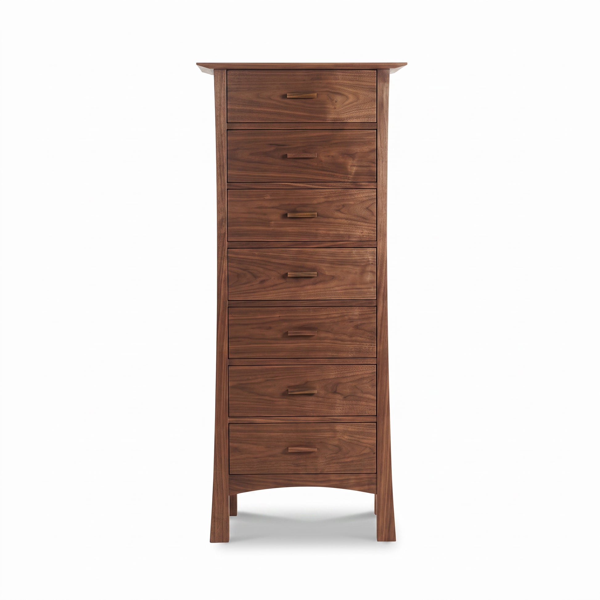 Contemporary Craftsman 7-Drawer Lingerie Chest by Vermont Furniture Designs, crafted in solid cherry, showcasing fine American craftsmanship.
