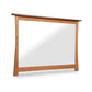 Contemporary Craftsman Mirror by Vermont Furniture Designs with a handcrafted hardwood frame and gently curved legs, highlighting fine American craftsmanship.
