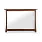 Solid hardwood Contemporary Craftsman Mirror by Vermont Furniture Designs, rectangular with flat top and elegant curved legs, American made.