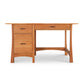 Contemporary Craftsman Study Desk by Vermont Furniture Designs with three drawers, natural wood finish, and simple elegant design. American made.