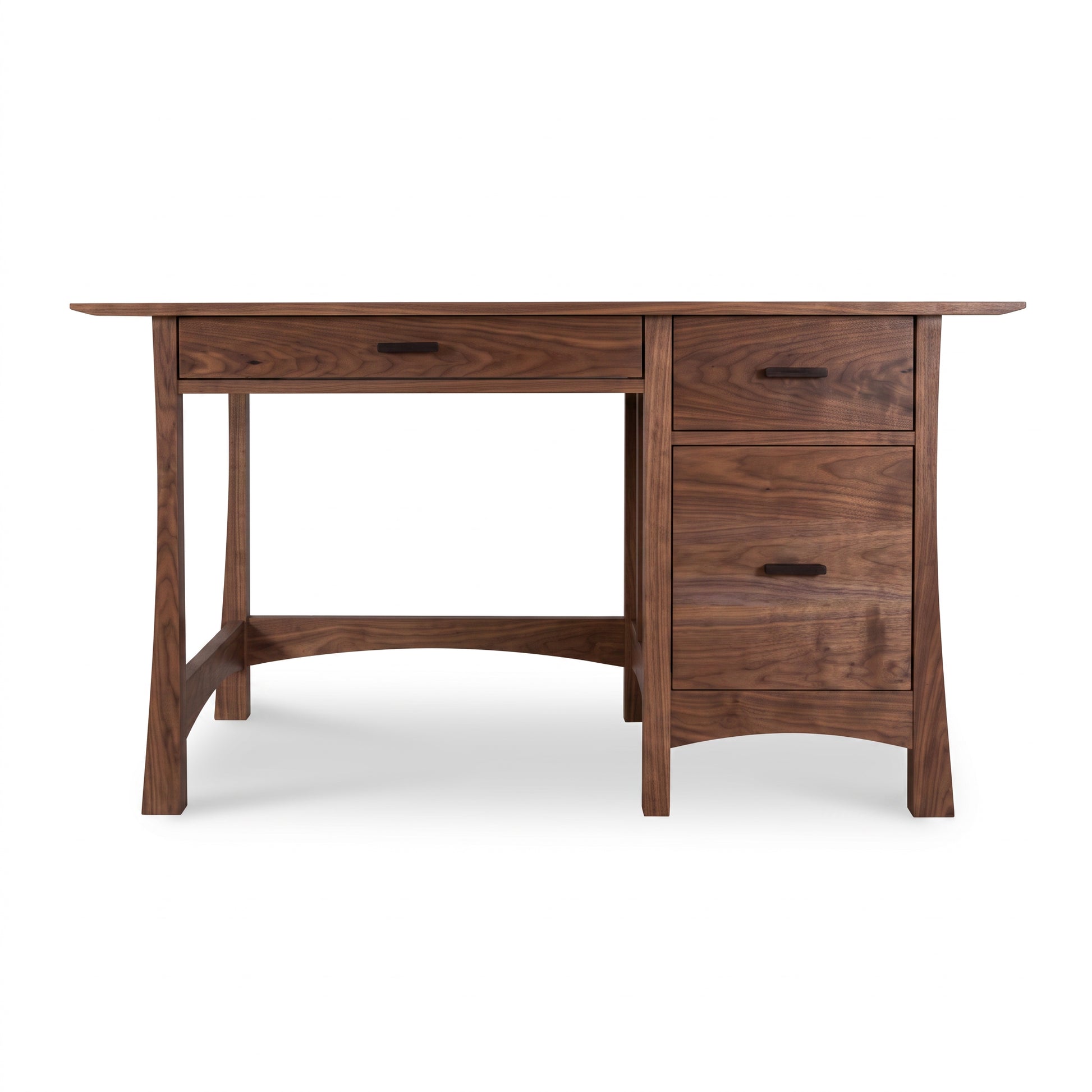 Contemporary Craftsman Study Desk by Vermont Furniture Designs, solid wood, 3 drawers, eco-friendly finish. American made craftsmanship.