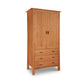 Contemporary Craftsman Tall Armoire by Vermont Furniture Designs with two doors, three drawers, and classic details, crafted from solid wood.