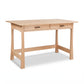 Contemporary Craftsman Writing Desk by Vermont Furniture Designs in solid hardwood, with two drawers and sturdy legs, American made quality.
