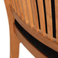 Close-up view of a Vermont Woods Studios Contemporary Shaker Chair focusing on the curved backrest with vertical slats, highlighted against a white background.