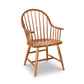A Lyndon Furniture Contemporary Windsor Chair with a wooden seat and arms, crafted from solid wood.