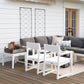 POLYWOOD EDGE Dining Chair and gray sectional sofa as the centerpiece, showcasing premium American made outdoor furniture.