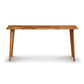 A Copeland Furniture Essentials Sofa Table with Wood Legs, with a simple design and four legs, isolated on a white background.