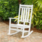 POLYWOOD Estate Rocking Chair, crafted from durable materials, showcased on a patio—highlighting its American-made quality and timeless design.